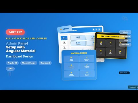 Admin Panel Setup with Angular Material | Full-Stack Blog Course #22 - Dashboard Design