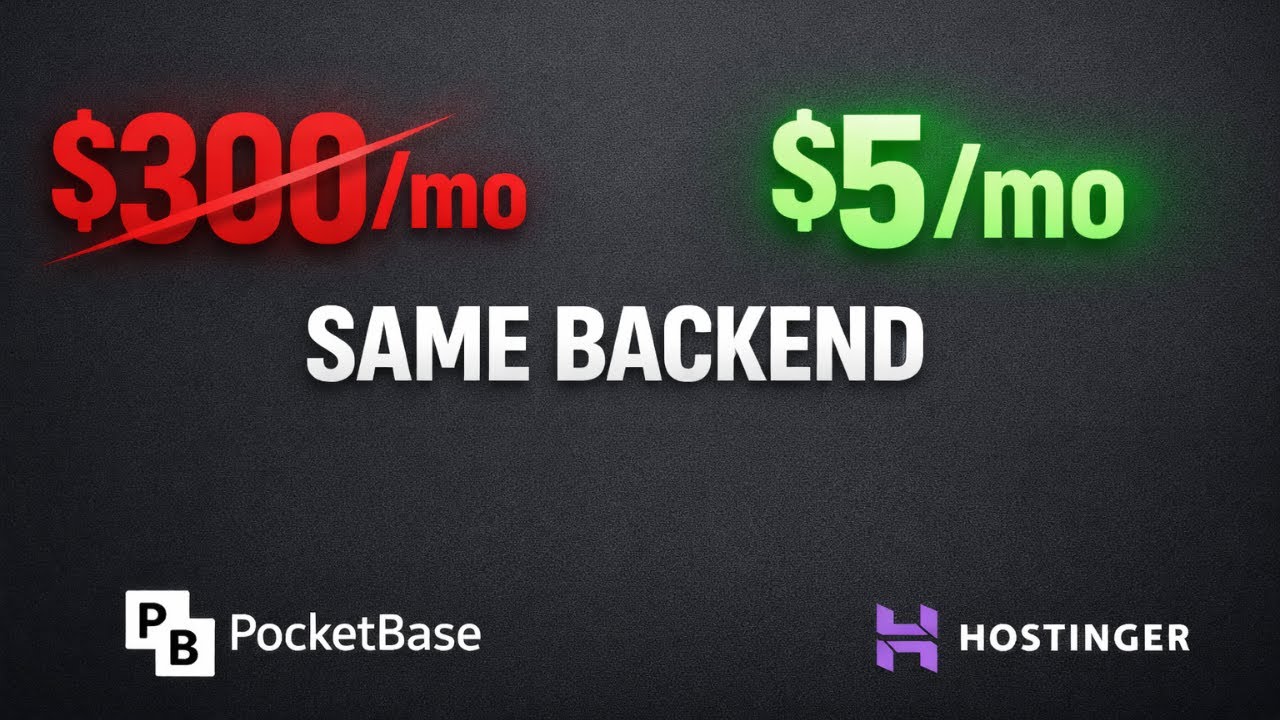 Self-Host PocketBase in 1 Click on Hostinger VPS tutorial thumbnail